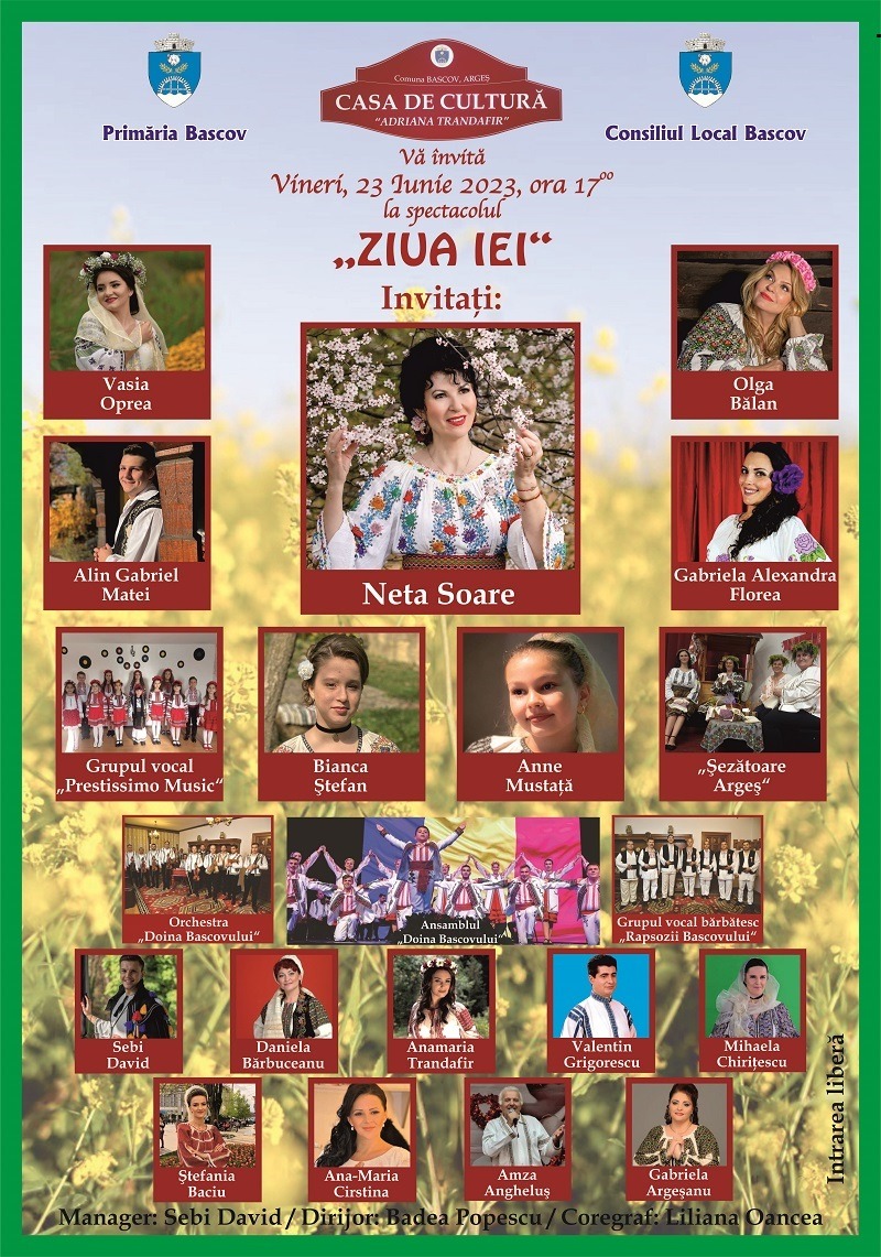 Evenimentele culturale ale lunii iunie la Casa de Cultură Bascov