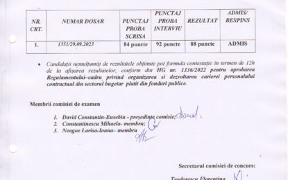 REZULTAT EXAMEN PROMOVARE la CASA DE CULTURĂ BASCOV