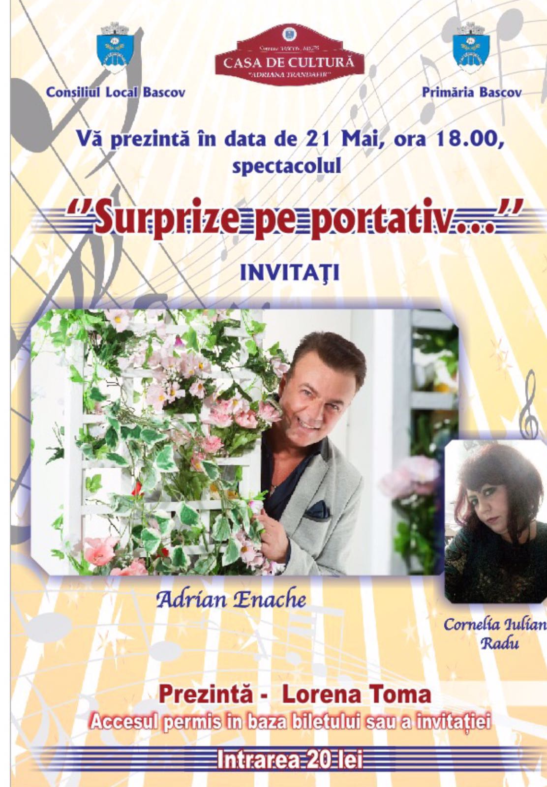 21 MAI- Spectacolul „Surprize pe portativ…”