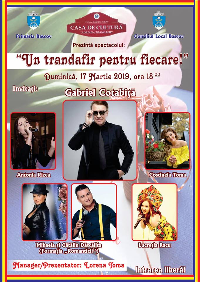 17 martie, ”Un trandafir pentru fiecare”, spectacol extraordinar dedicat lunii Martisorului.